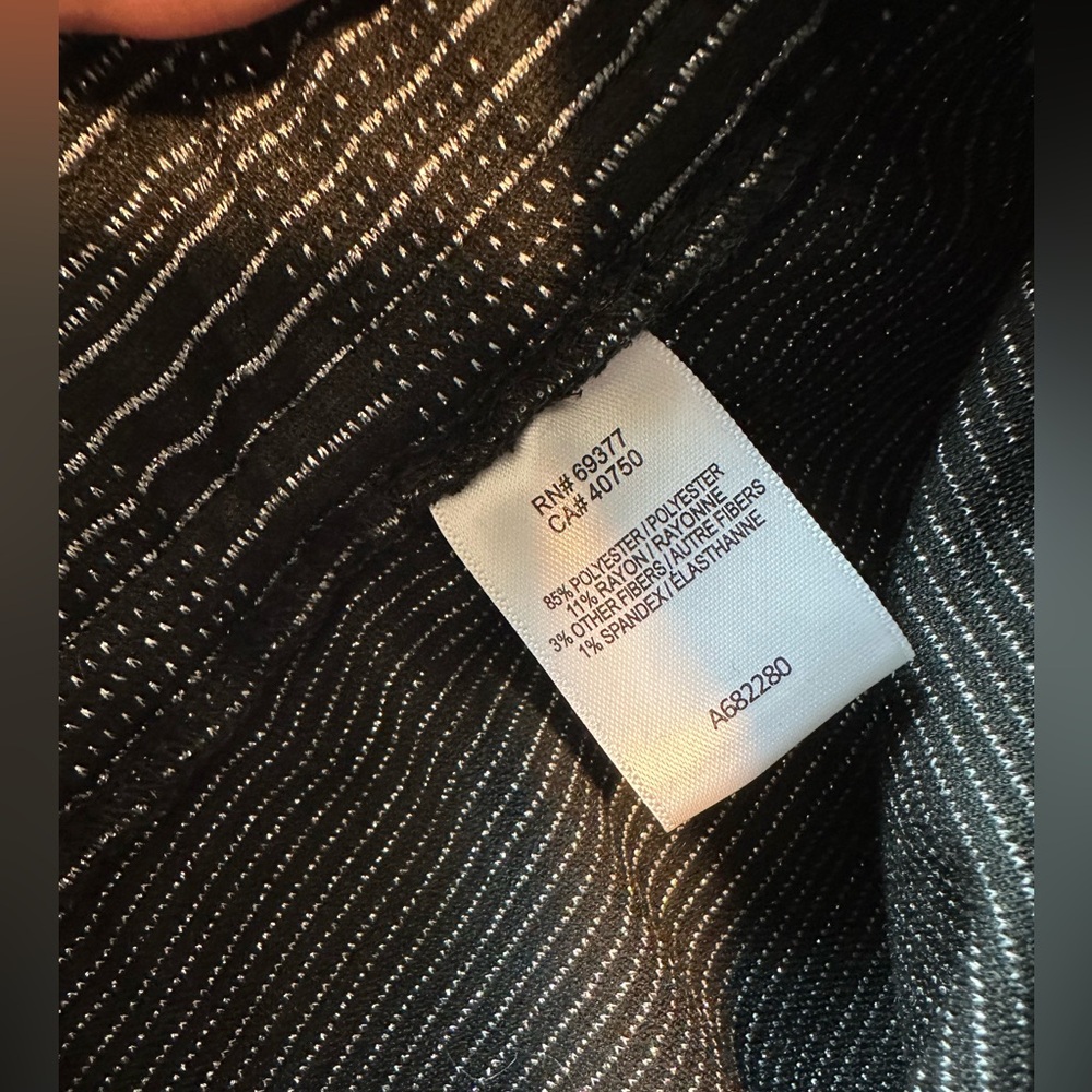 Stacy London Women's Black Striped Pantsuit in XXSP - Picture 9 of 16